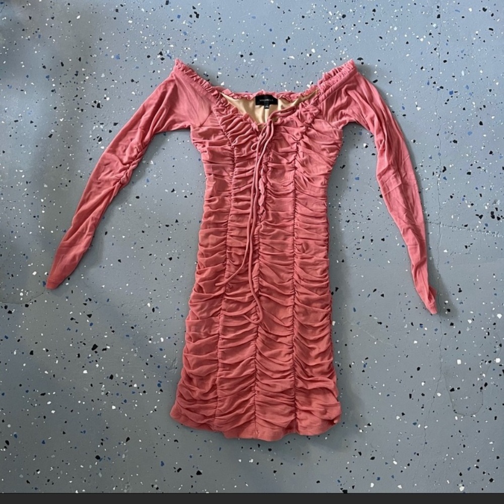 Majorelle ruched dress (from Revolve)